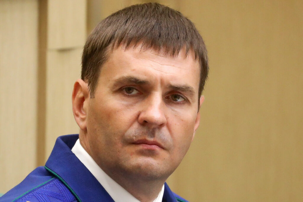 Дмитрий Демешин во&nbsp;время пленарного заседания Совета Федерации РФ&nbsp;в&nbsp;Москве, 2019&nbsp;год.