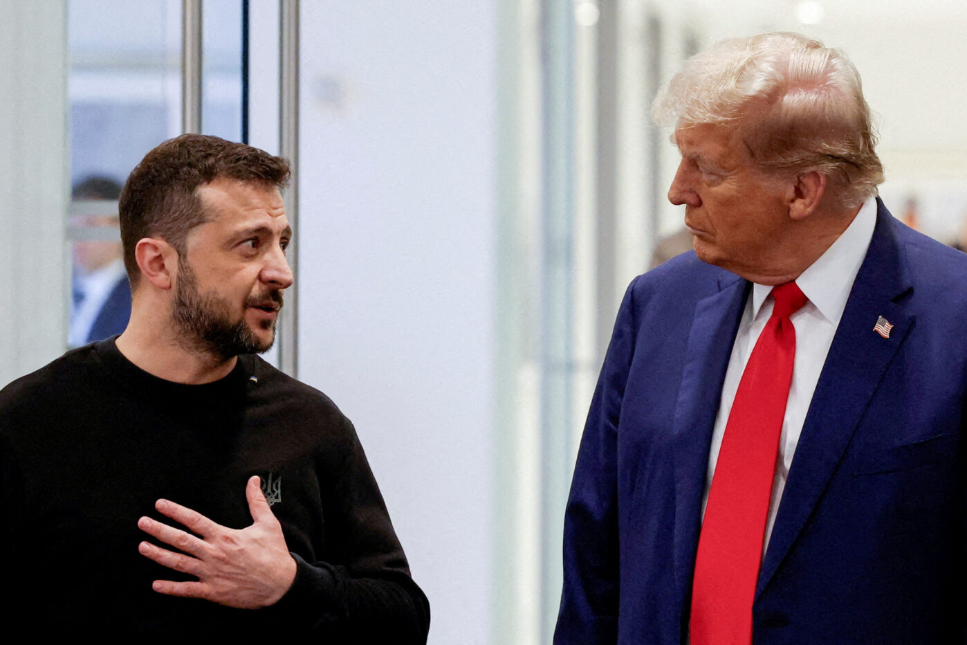 Дональд Трамп и&nbsp;Владимир Зеленский во&nbsp;время встречи в&nbsp;Нью-Йорке 27&nbsp;сентября 2024 года